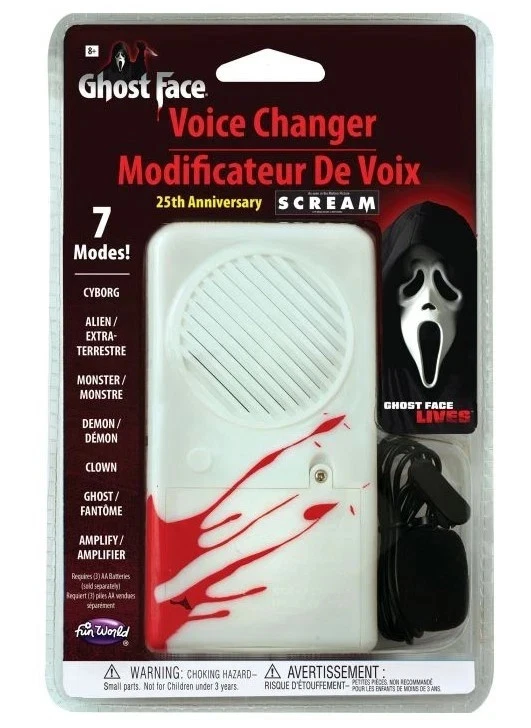 Ghostface Voice Changer Ghost Face 25th Anniversary Deluxe Voice Changer SHIPNOW - Image 1 of 1