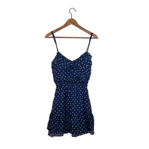 Hollister Polka Dot Mini Dress Layered Ruffles Y2K Beach Summer S - Picture 1 of 3