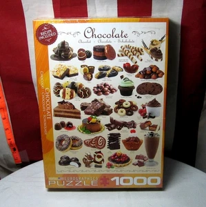 CHOCOLATES OF WORLD jigsaw puzzle NWT truffles & cupcakes & brownies & bonbons  - Picture 1 of 3