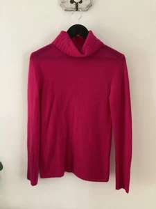 Ladies Jigsaw Pink 100% Cashmere Roll Neck Jumper, UK Size S, Used Condition - Picture 1 of 4