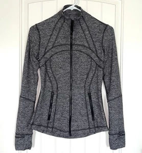 Lululemon Define Jacket Heathered Black Gray Size 4 Long Sleeve Full Zip Luon - Picture 1 of 24