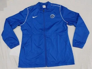 Nike Boise State Broncos Women's Large Blue Windbreaker Jacket Vented Full Zip - Picture 1 of 9