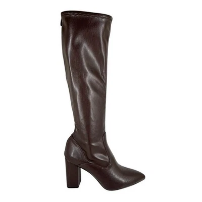 Franco Sarto Katherine Block Heel Pointed Toe Boots Brown Faux Leather Size 9.5M - Image 1 of 4