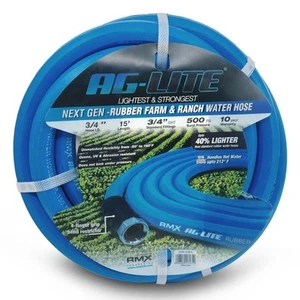 AG-LITE AL3415 Tubo flessibile in gomma per acqua agricola e ranch 3/4" x 15', leggero, 500 CV... - Foto 1 di 9