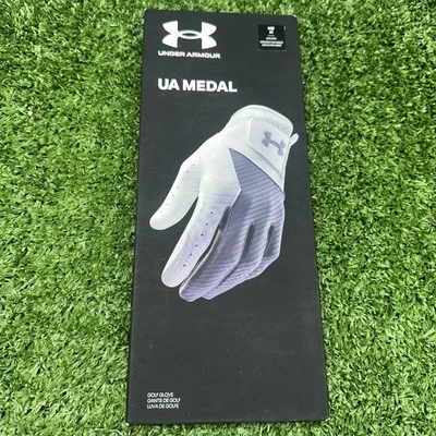 Men's Right Medium Under Armour Medal White & Gray Golf Glove NEW - Image 1 of 4