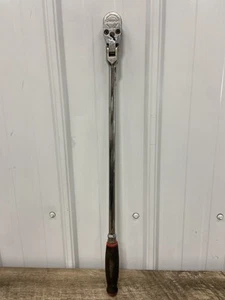 SHLF80A Snap-On 1/2" Long Drive 25" Dual 80 Flex Head Ratchet with Soft Grip Red - Foto 1 di 14