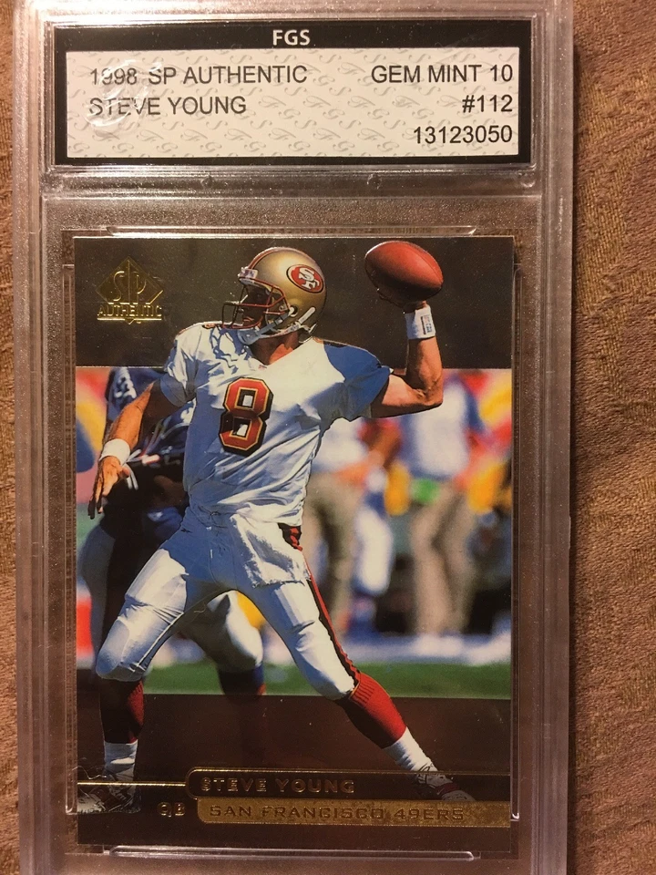 1998 SP Authentic #112 49ers Steve Young FGS GEM MINT 10 - Image 1 of 2