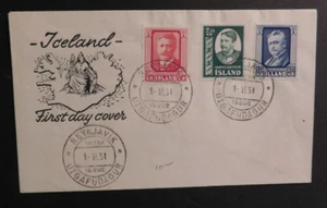 1954 Cover Reykjavik Iceland FDC First Day Cover No Address - Picture 1 of 2