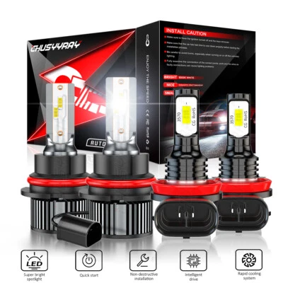 Fit Mitsubishi Endeavor 2007-2011 LED Headlight Hi Low Beam Fog Light Bulb Combo - Image 1 of 4