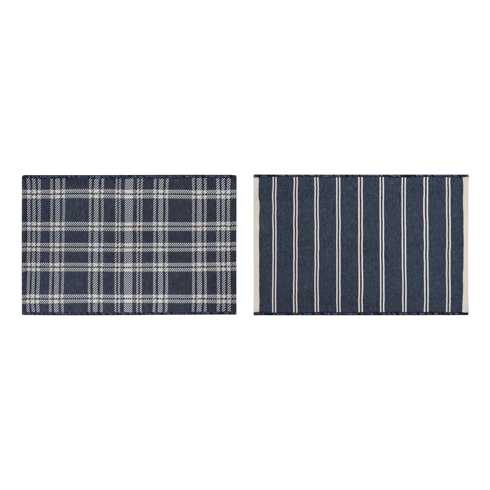 Двусторонний ковер в клетку и полоски Better Homes & Gardens для помещений/улицы 2 фута x 3 фута - Изображение 1 из 4