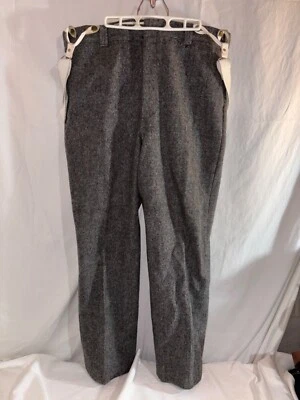 Vintage LL Bean Wool Pants Men’s 40 Gray Winter Logger Ice Fishing Made in USA Foto 1 de 3