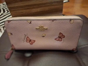 BUTTERFLY PINK COACH WALLET - Picture 1 of 11