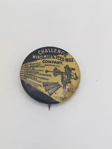 CHALLENGE WINDMILL & FEED COMPANY PIN RÜCKSEITE BATAVIA ILL. THE DANDY WINDMILL 1896 - Bild 1 von 2