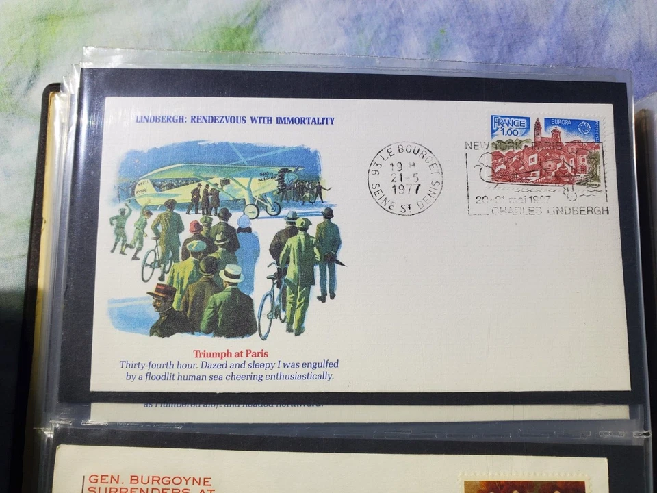 FDC First Day Issue Charles Lindbergh Rendezvous With Immortality 1977 Paris - Image 1 of 1
