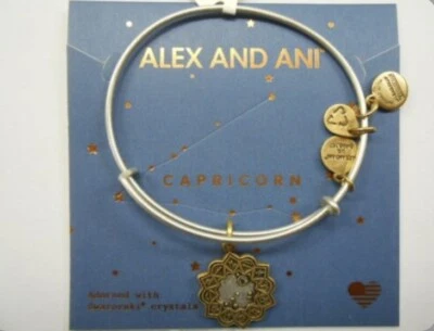 Pulseira de dois tons Alex and Ani Capricórnio Z40 - Imagem 1 de 4