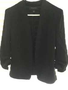 Blazer/Jacket Ann Taylor 6 New Black Classic Business Casual 3/4 Sleeves Open  - Picture 1 of 7