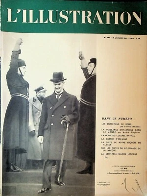 L'Illustration Magazine January 21 1939 Neville Chamberlain Spanish Civil War - Image 1 of 4
