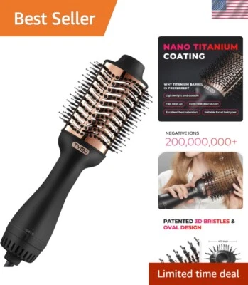 Cepillo secador de pelo Gold Ionic 4 en 1 con barril de titanio para un peinado sin costuras Foto 1 de 4