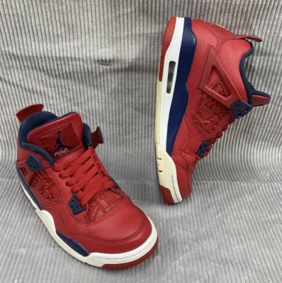 Air Jordan 4 IV Retro Gimnasio Rojo Azul Marino Blanco Juvenil Talla 6Y 408452-617 Sin Caja Foto 1 de 4