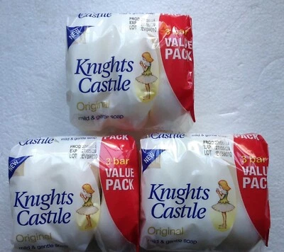 Knights Castile Original Mild & gentle Soap 9x90g Bars POST FREE!