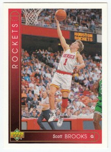 Upper Deck Basketball Trading Card (1993) - Rockets - Card #131:  Scott Brooks