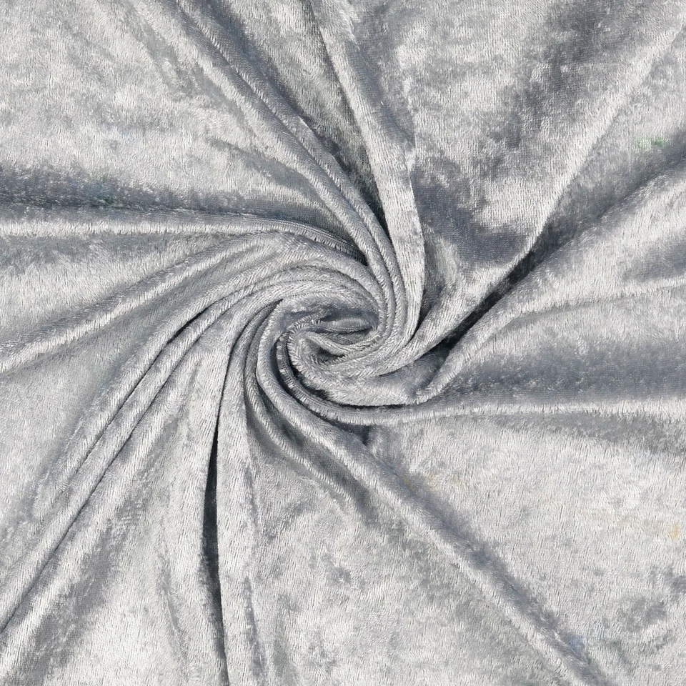 PANNESAMT Samt Stoff Meterware weich fallend glänzend Deko SILBER EUR 4,98/m - Bild 1 von 1