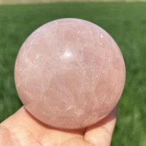 Top!! 0.54kg Natural Rose Quartz Crystal Ball Quartz Crystal Sphere Decor 72mm - Picture 1 of 22