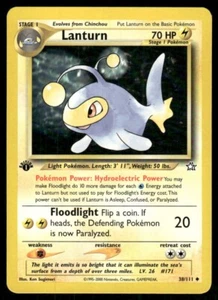 Pokemon Tcg Neo Genesis WOTC NM Lanturn Regolare [1ª Edizione] #38 - Foto 1 di 2