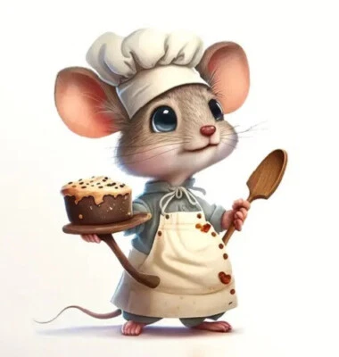 Pegatina de Pared 3D 5.7" x 4.72" PUDÍN DE NAVIDAD por CHEF MOUSE - Envío Incluido Foto 1 de 3