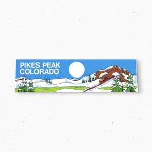 Pikes Peak COLORADO Ski Bumper Sticker - Tourism USA Vintage Style Vinyl 80s 90s - Bild 1 von 4