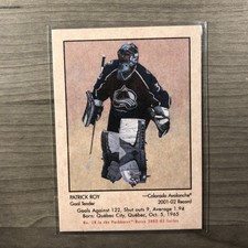 2002-03 Parkhurst Retro Hockey #18 Patrick Roy (full size card and NOT mini)
