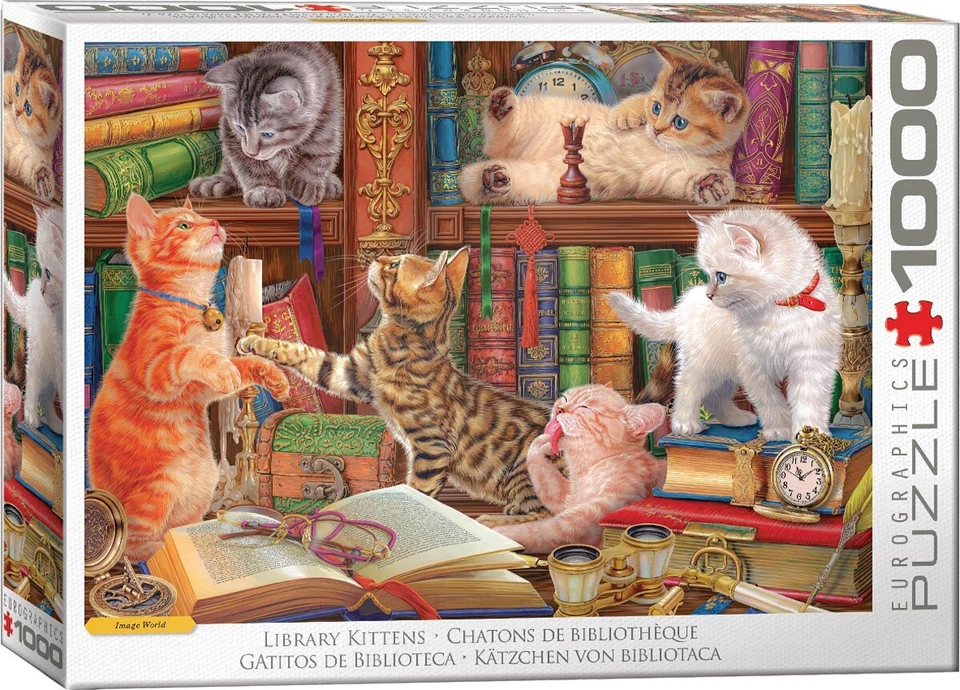 Eurographics Library Kittens Jigsaw Puzzle 1000 Piece &