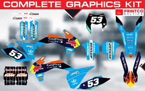 KTM SX EXC 65 85 125 250 300 450 2013-2025 complete graphics kit 21 mil - Picture 1 of 9