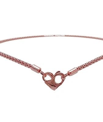 NUEVO 100% Auténtico Collar Cadena PANDORA Oro Rosa P Corazón Tachonado 382451C00 Foto 1 de 4