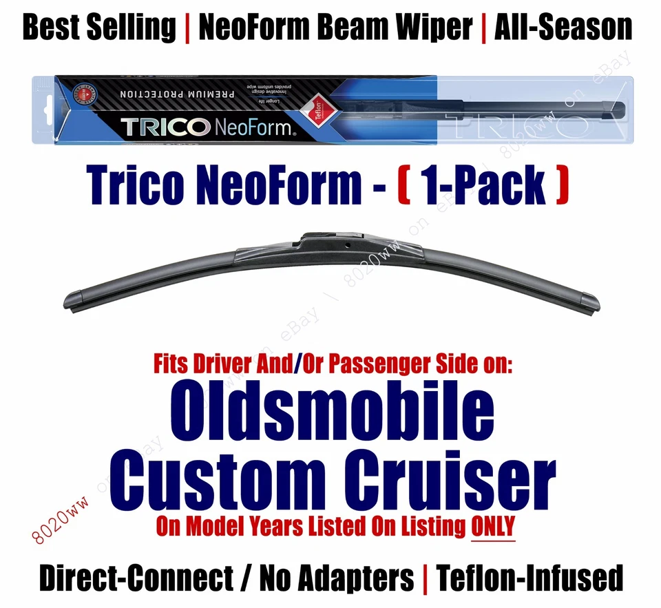 Лезвие стеклоочистителя Qty 1 Premium NeoForm подходит для Oldsmobile Custom Cruiser 16180 1971-1990 годов выпуска - Изображение 1 из 1