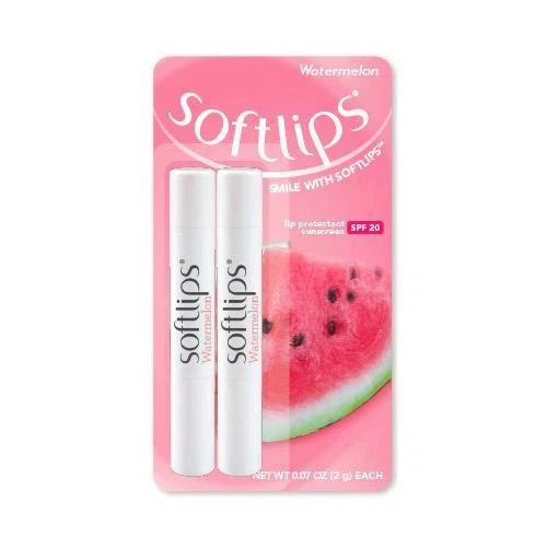 3 Twin-Packs Softlips губ защитный бальзам, солнцезащитный крем SPF 20, арбуз - Изображение 1 из 1