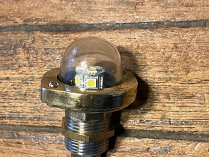 VINTAGE WILCOX CRITTENDEN? BRONZE GLASS 360 DEGREE ANCHOR LIGHT NEW LED/WIRING - Bild 1 von 14