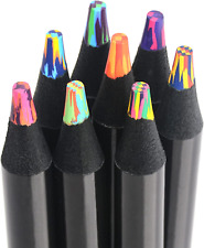 8 Pieces Rainbow Pencils, Jumbo Colored Pencils for Adults, Multicolored Pencils