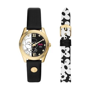 Womens Wristwatch + Watchband BARBIE SE1110SET Leather Black LIMITED EDITION - Picture 1 of 6