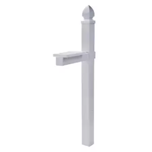 Whitley Plastic, Crossarm, Convertible Mailbox Post, White - Picture 1 of 12