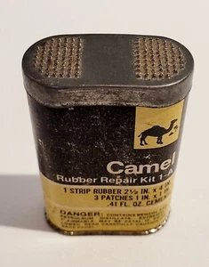 VINTAGE LEERES CAMEL ORIG GUMMI REPARATURSET NR 1-A - AUS ZINN UND KARTON - Bild 1 von 7