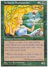 MTG magic cards 1x x1 Light Play, English Verduran Enchantress 5th Edition