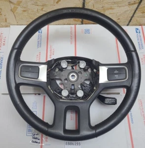 OEM 2009-2012 DODGE RAM 1500 BLACK STEERING WHEEL 2500 3500 W/ CRUISE 1EF401DVAG - Picture 1 of 24