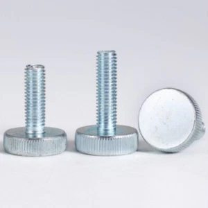 M3 M4 M5 M6 M8 M10 Flat Head Knurled Thumb Screws Hand Grip Knob Bolts Steel - Picture 1 of 7