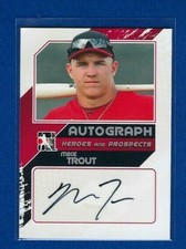 Mike Trout 2011 In The Game Heroes & Prospects Silver Rookie SP /39 AUTO A-MT2 