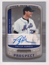 PHILIP HUMBER 2005 Upper Deck Update Prospect Auto /25 New York Mets