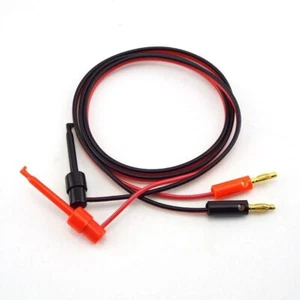 1M Gold Plated 4mm Banana Plug to Test Hook Clip Probe Lead Cable for Multimeter - Picture 1 of 7