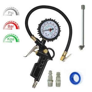 TATOODAA DRUCKLUFT REIFENFÜLLER 0-15 BAR REIFENFÜLLPISTOLE REIFEN MESSGERÄT 1/4