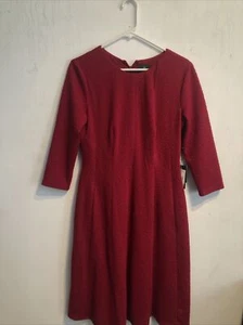 NWT Size 6 Adriana Papell Red Dress MSRP $138 New - Picture 1 of 9