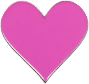 Enamel Pin - Heart Hot Pink Valentine Love 1" Gift Badge Button Lapel #47169 New - Picture 1 of 2